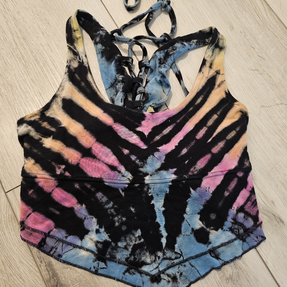 Tie-Dye Strappy Crop Top